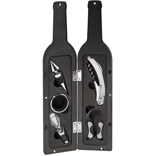 Ozeri 5-Piece Wine Bottle Corkscrew Accessory Set Stainless Steel Kitchen Tools Image 1