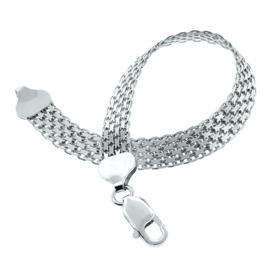 Sterling Silver Italian Mesh Bracelet Image 1