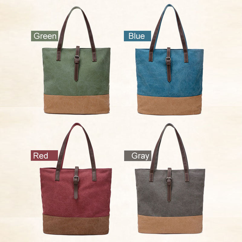 Stylish Women Natural Cotton Canvas Shoulder Bag Handbag Image 6