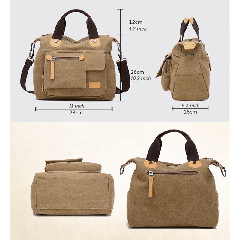 Durable Canvas Handbag Messenger Bag Image 4