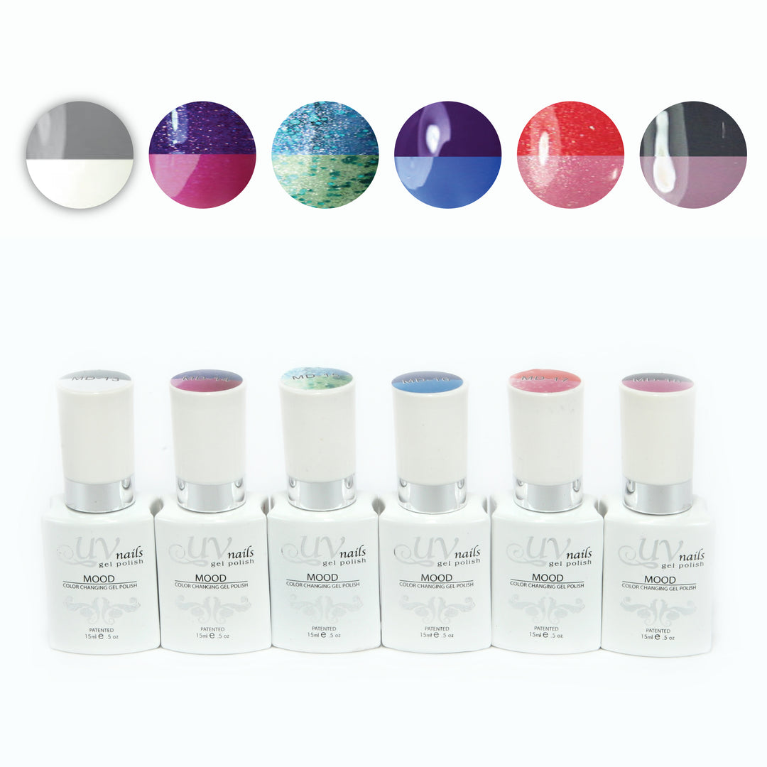 UV-NAILS Mood Changing Gel Polish Colors - Set Of 6 Limited Edition! 6MD-3 Image 1
