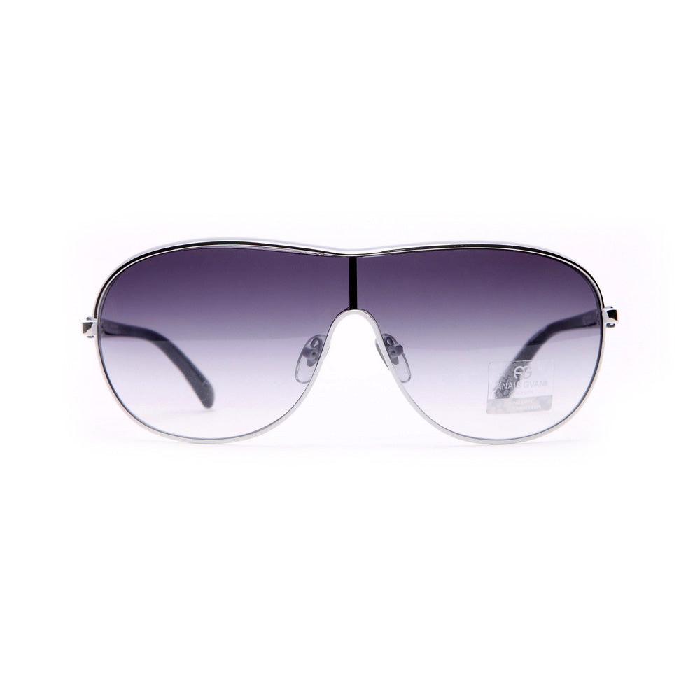 Anais Gvani Shield Frame Fashion Sunglasses w/ Transparent Accented Sides by Dasein Image 4