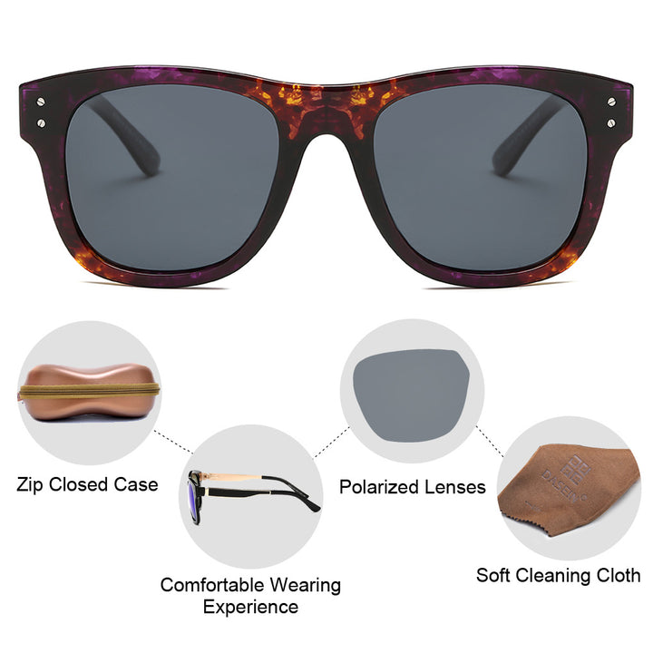 Dasein Square Sunglasses with thick Metal Arms Image 4