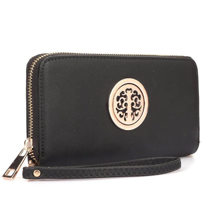 Dasein Zip Around Emblem Wallet Purse Image 1