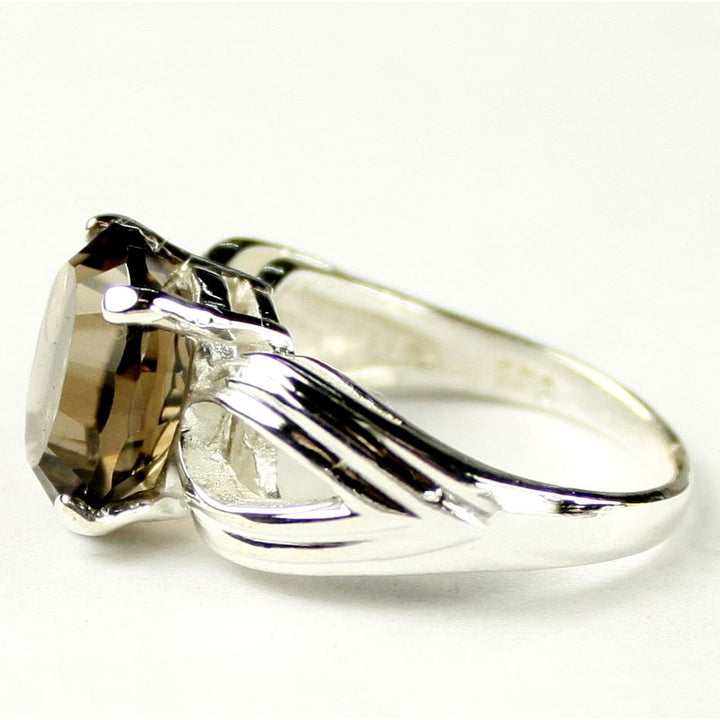 SR361 Smoky Quartz 925 Sterling Silver Ring Image 3