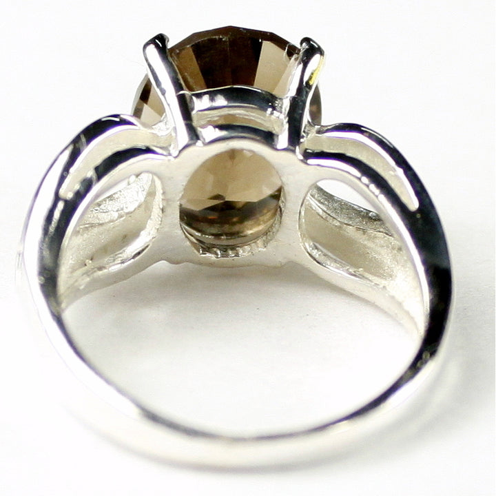 SR361 Smoky Quartz 925 Sterling Silver Ring Image 4