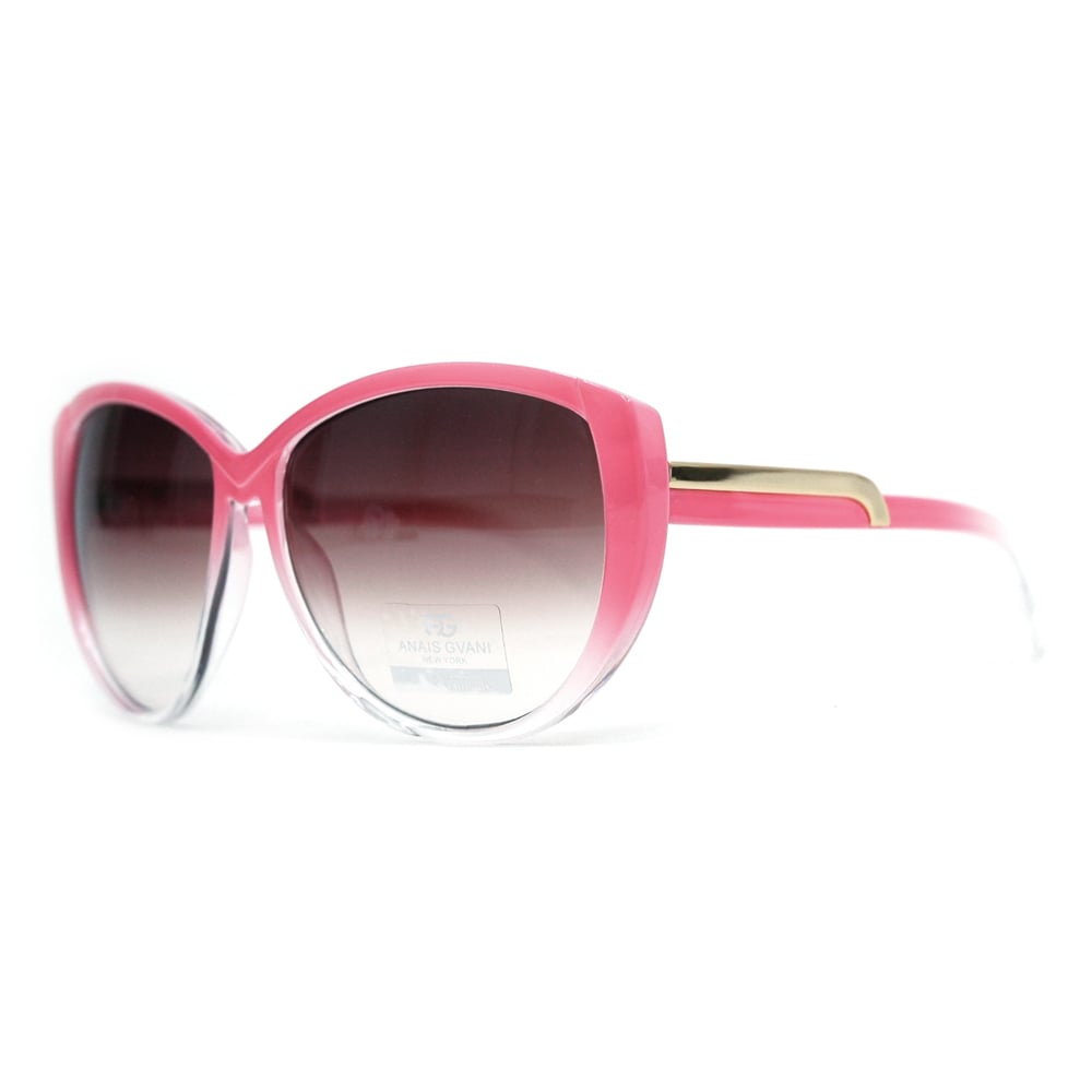 Anais Gvani Cat Eye Round Sunglasses with UV Protection and Metallic Accent Adjustable Image 1