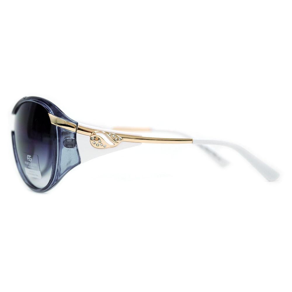 Anais Gvani Glam Shield Fashion Sunglasses with Gold Temple Accent by Dasein Image 4