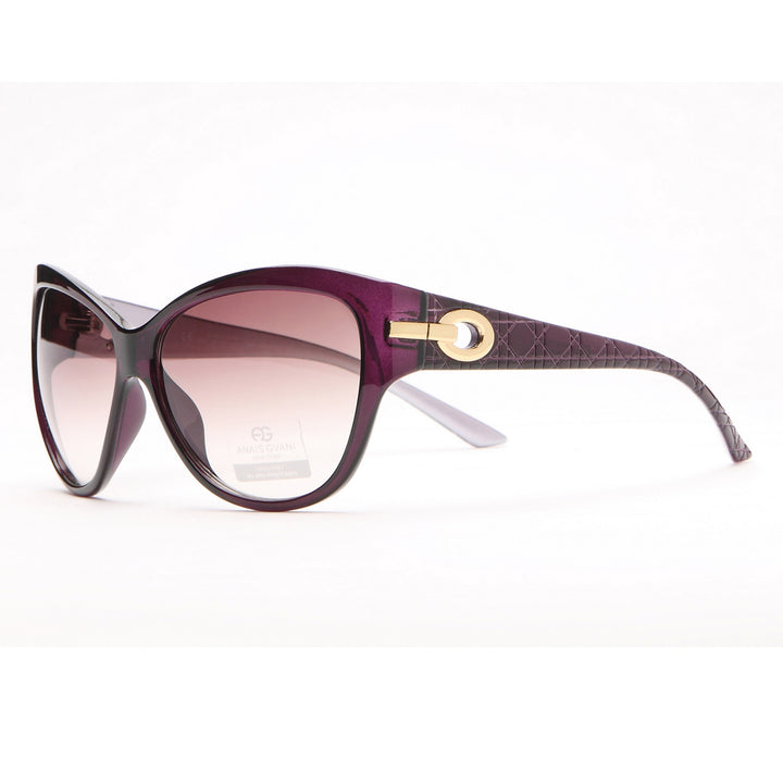 Anais Gvani Feminine Fashion Sunglasses w/ Quilt-like Texture Design on Side by Dasein Image 2