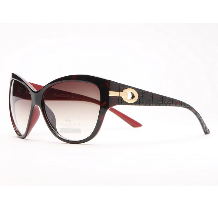 Anais Gvani Feminine Fashion Sunglasses w/ Quilt-like Texture Design on Side by Dasein Image 3