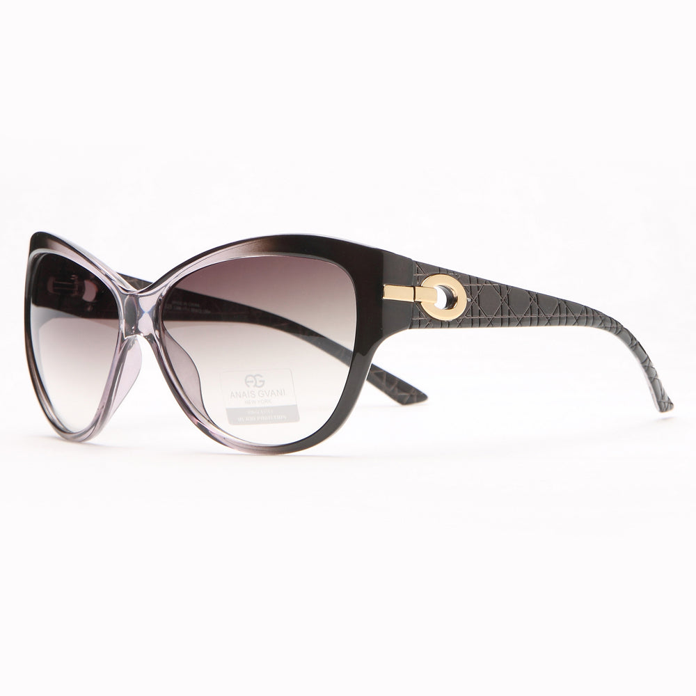 Anais Gvani Feminine Fashion Sunglasses w/ Quilt-like Texture Design on Side by Dasein Image 4