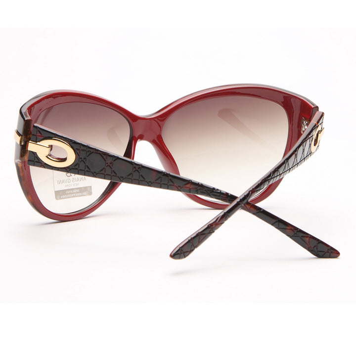 Anais Gvani Feminine Fashion Sunglasses w/ Quilt-like Texture Design on Side by Dasein Image 4