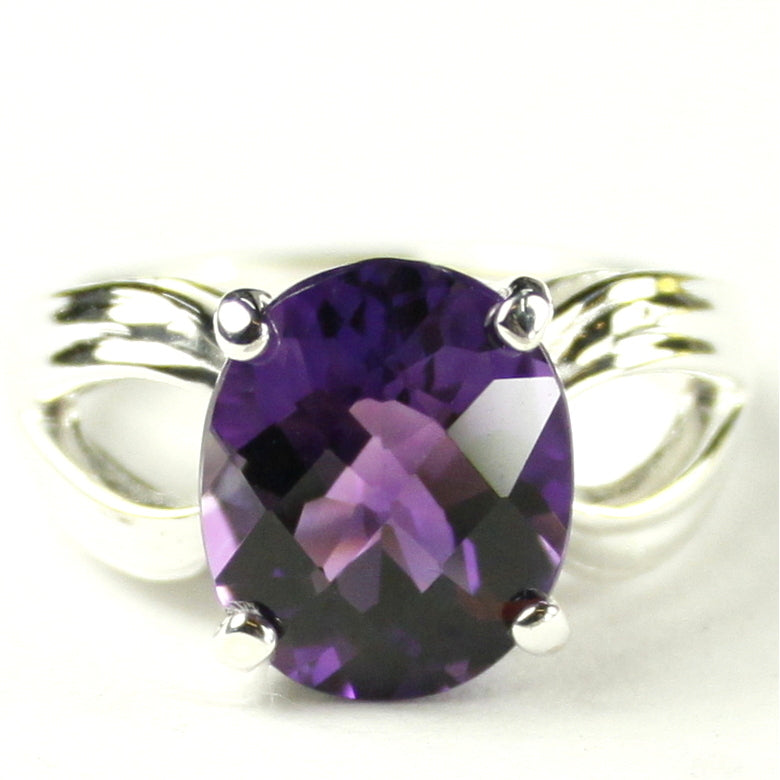 SR361 Amethyst 925 Sterling Silver Ring Image 1