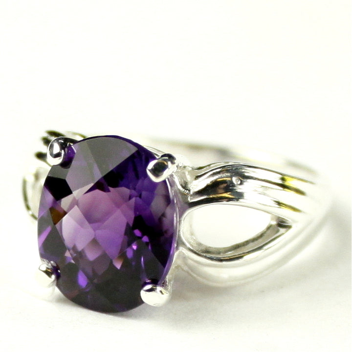 SR361 Amethyst 925 Sterling Silver Ring Image 2