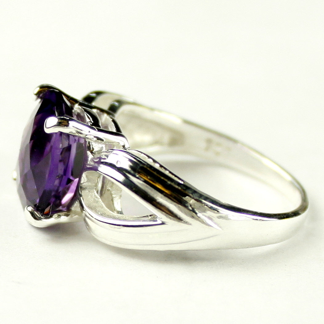 SR361 Amethyst 925 Sterling Silver Ring Image 3