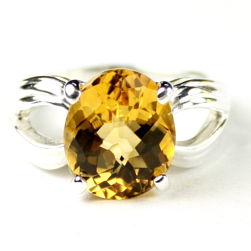 SR361 Citrine 925 Sterling SIlver Ladies Ring Image 1