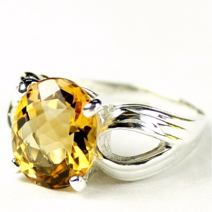 SR361 Citrine 925 Sterling SIlver Ladies Ring Image 2