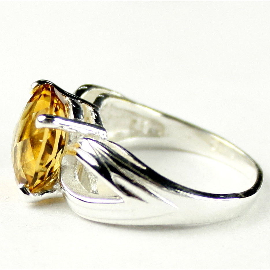 SR361 Citrine 925 Sterling SIlver Ladies Ring Image 3