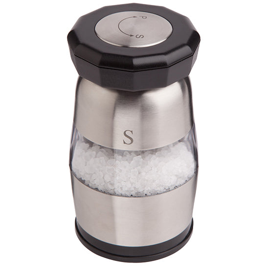 Ozeri Duo Ultra Salt and Pepper Mill and Grinder, in Stainless Steel Image 2