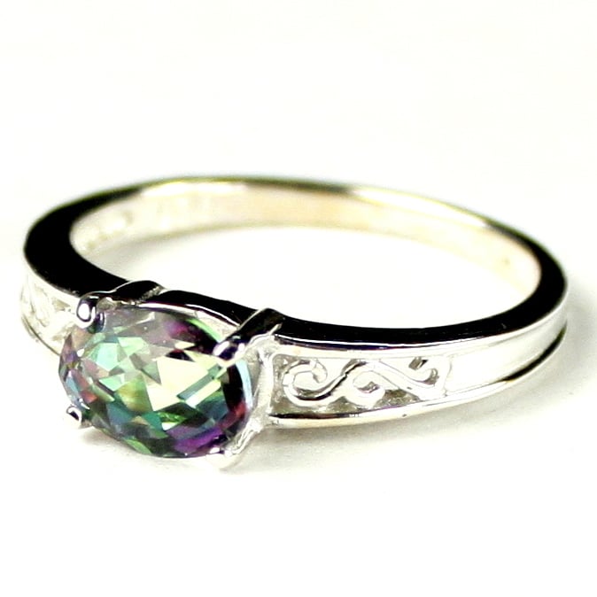SR362Mystic Fire Topaz925 Sterling Silver Ladies Ring Image 2