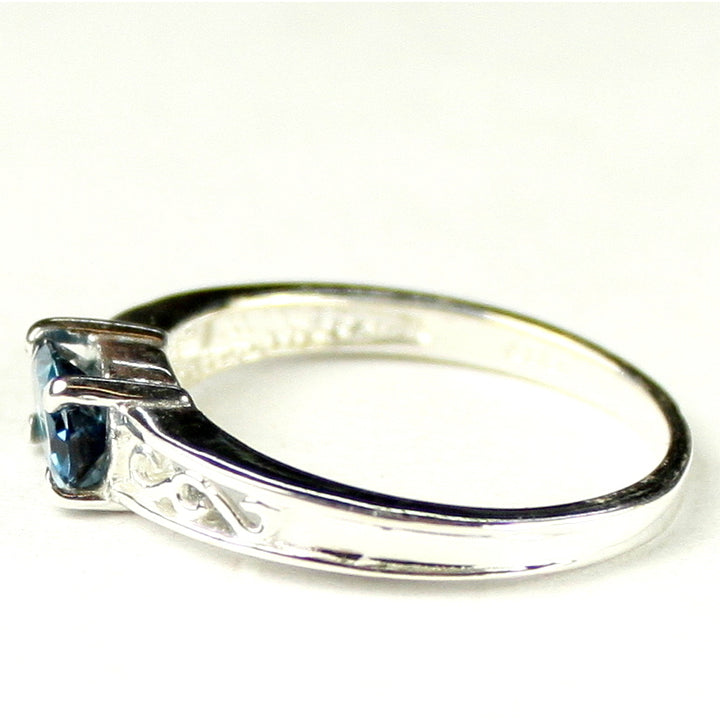 SR362London Blue Topaz925 Sterling SIlver Ladies Ring Image 3