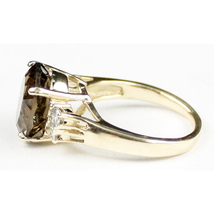 R123 Smoky Quartz 10KY Gold Ladies Ring Image 3