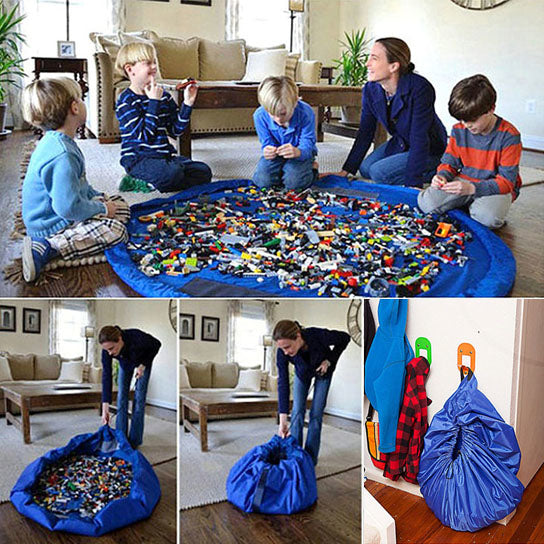 Children Play Mat and a Toy Storage Bag Image 1
