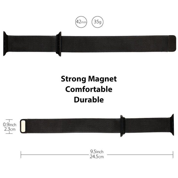Watch Band For Apple, Magnetic Closure Clasp Mesh Loop Milanese Stainless Steel Bracelet Strap for Apple iWatch Sport & Image 3