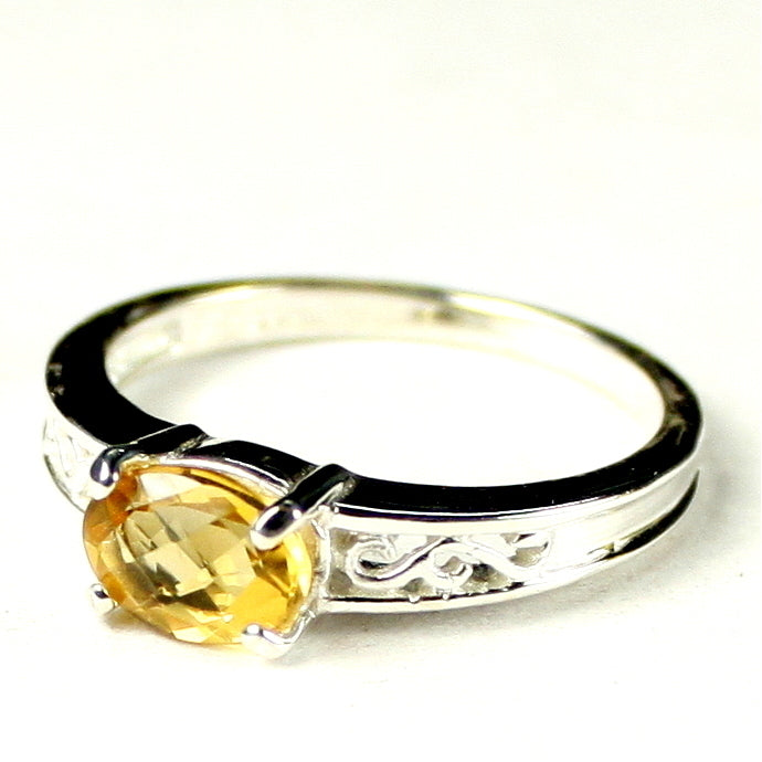 SR362 Citrine 925 Sterling Silver Ring Image 2