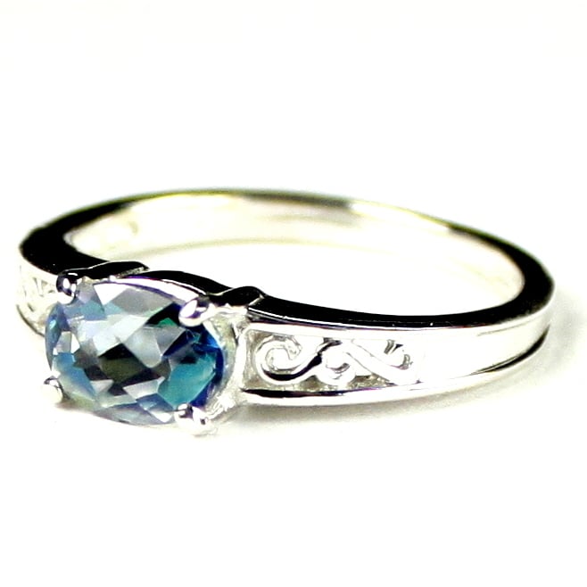 SR362 Neptune Garden Topaz 925 Sterling Silver Ring Image 2