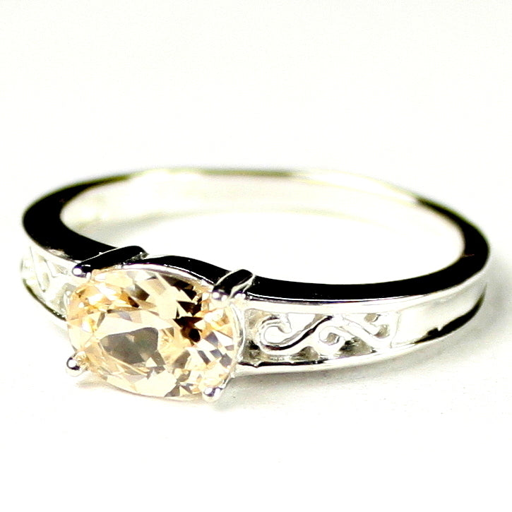 SR362Champagne CZ925 Sterling Silver Ring Image 2