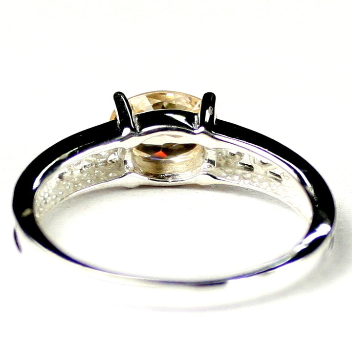 SR362 Champagne CZ 925 Sterling Silver Ring Image 4