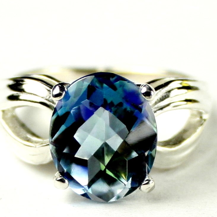 Sterling Silver Ladies Ring Neptune Garden Topaz SR361 Image 1