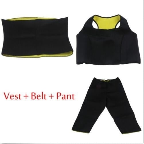 Women Hot Neoprene Body Shaper Slimming Waist Pants Slim Belt Yoga Vest Set Image 4