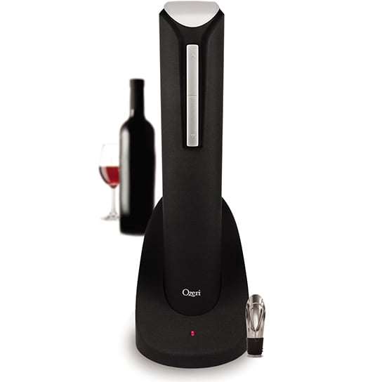 Ozeri Pro Electric Wine Bottle Opener in Blackwith Wine PourerStopperFoil Cutter and Elegant Recharging Stand Image 6