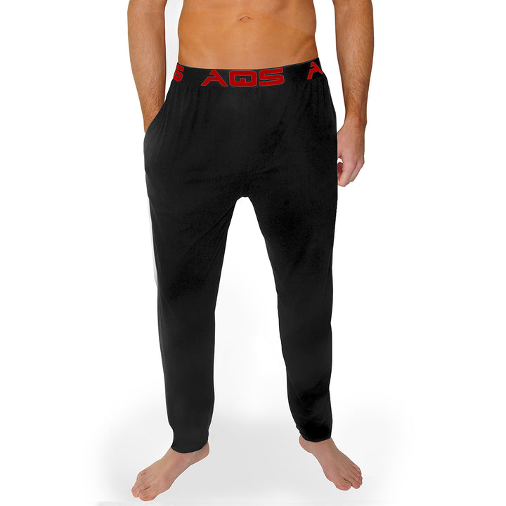 AQS Unisex Black/Red Lounge Pants Image 1
