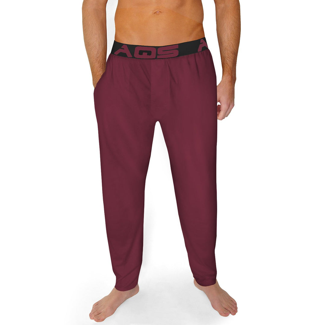 AQS Unisex Burgundy Lounge Pants Soft loose-fitting lounge pants Wide Image 1