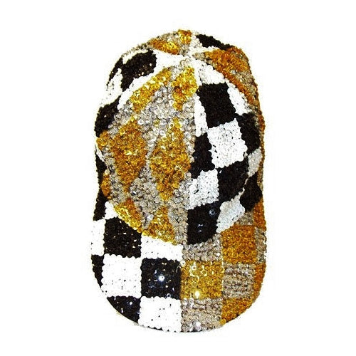 Sequin Baseball Cap CHECKS DIAMONDS Harlequin Image 1