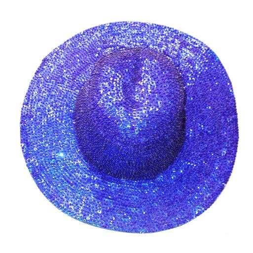 Sequin Cowboy Cowgirl Hat BLUE Image 1