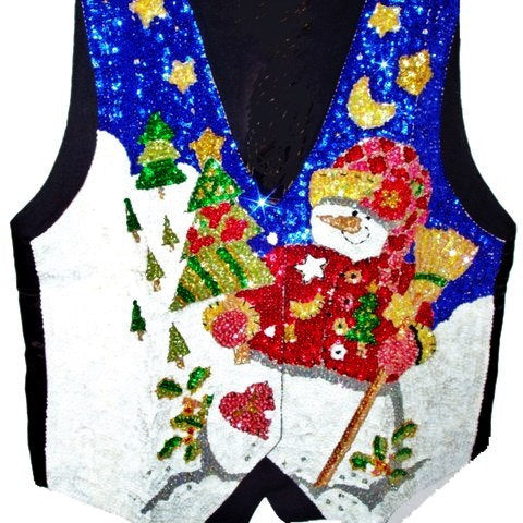 Sequin Vest Snowman 1 Image 1