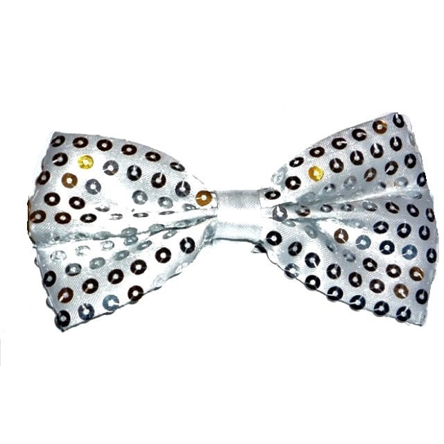 Sequined Bow Tie SILVER Image 1