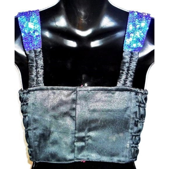 Sequin Bustier Halter Top Mosaic Square Image 2