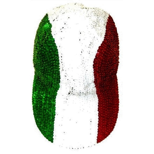 Sequin Baseball Cap ITALIAN Flag Italy Image 1