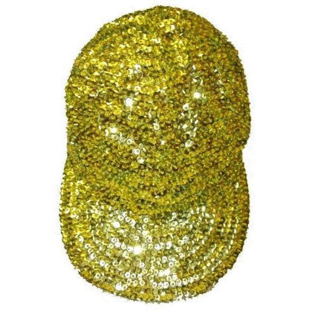 Sequin Baseball Cap Lime GREEN Image 1