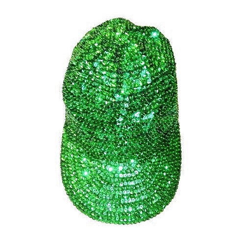 Sequin Baseball Cap Emerald GREEN Image 1