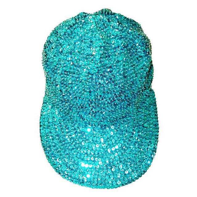 Sequin Baseball Cap TURQUOISE Image 1