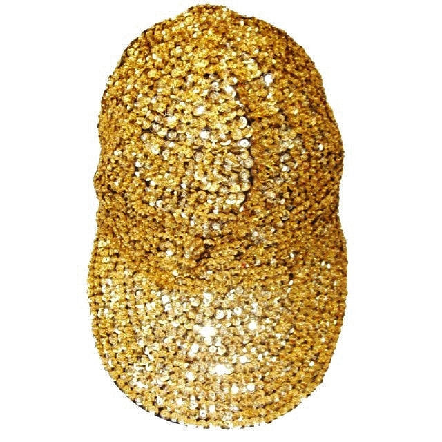 Sequin Baseball Cap GOLD Image 1