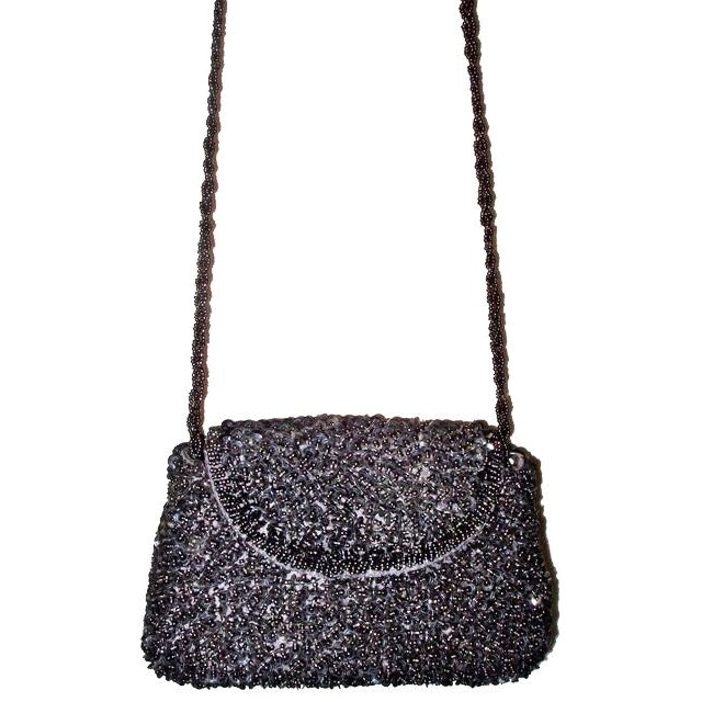 Sequin Beaded Purse BLACK SP14 Image 2