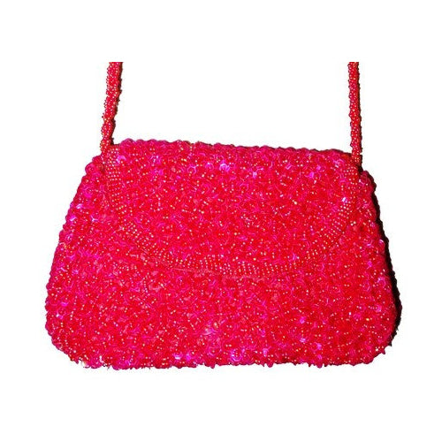 Sequin Beaded Purse RED  SP14 Image 1