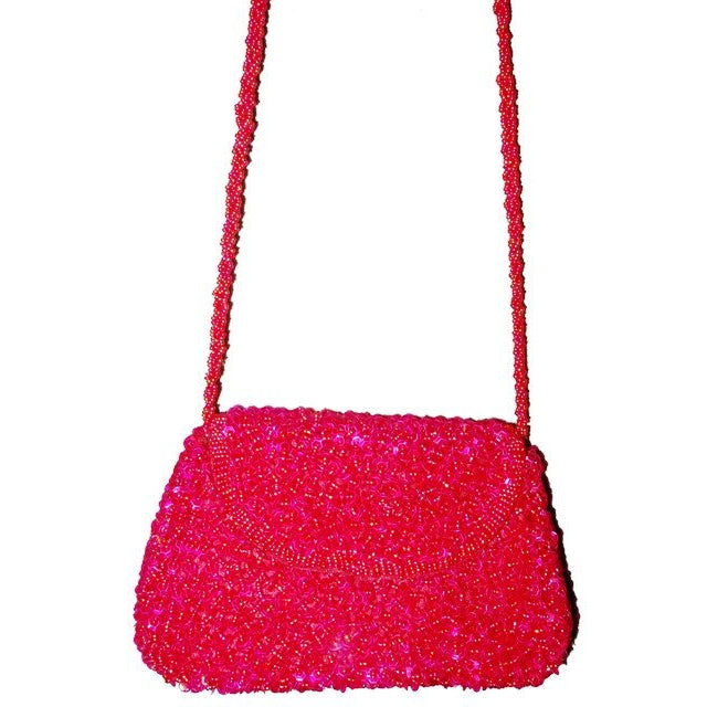 Sequin Beaded Purse RED  SP14 Image 2